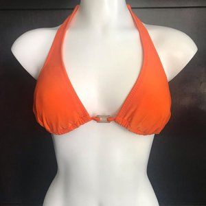 Raisins orange solid halter top